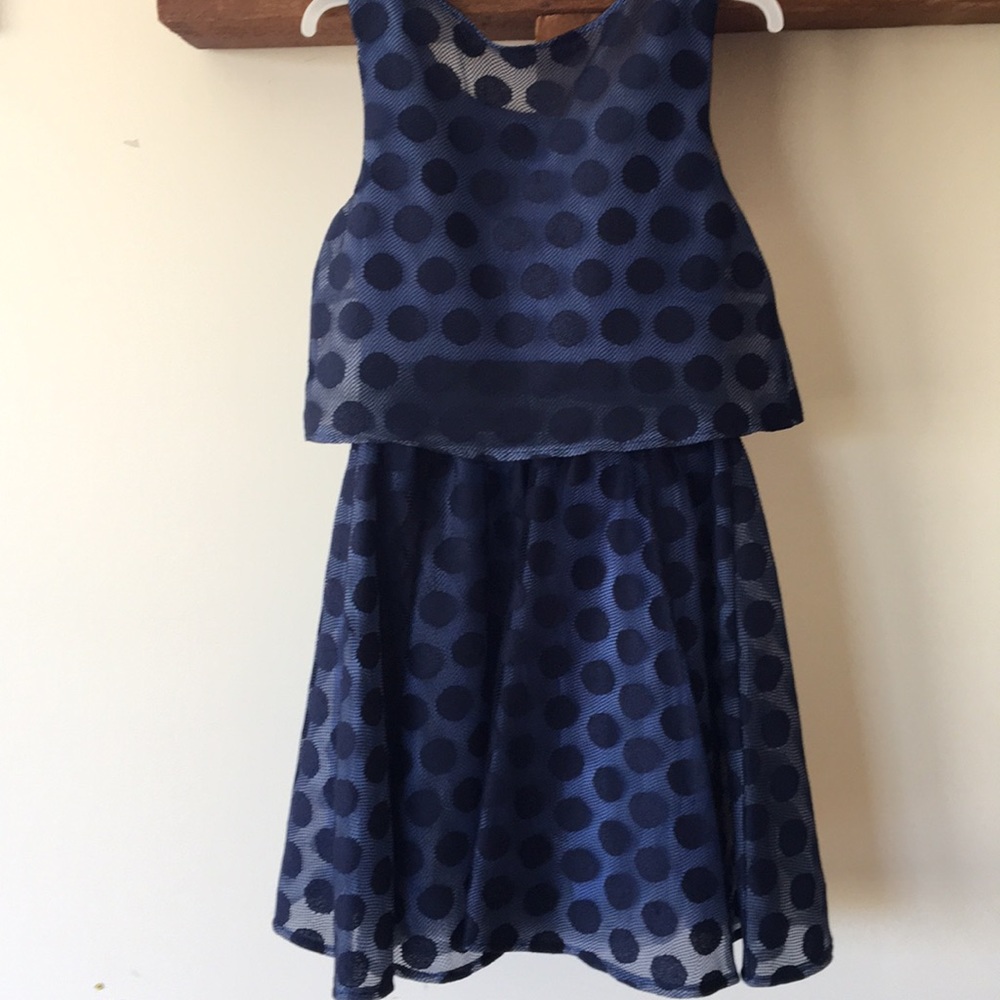 Blue polka dot dress!